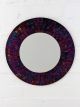 Round Purple Mosaic Mirror 40 cm