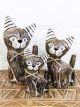 Set Of Three Natural Cats 25, 20, 15 cm