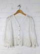 White 3/4 Sleeve Crochet Top - 100% Cotton