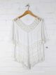 White Crochet Short Sleeve Top - 100% Cotton